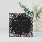 Zauberhafte Wildblume Blumengarten Hochzeit Einladung (Stehend Vorderseite)
