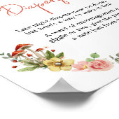 Zauberhafte Wildblume Pilzspätabenteuer-Windeln Poster (Ecke)