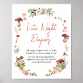 Zauberhafte Wildblume Pilzspätabenteuer-Windeln Poster (Vorne)