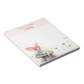 Zauberhafte Wildblumen und Frische, Pastellrosa Notizblock (angewinkelt)