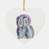 Zauberhafte Winter-Wasserfarbenröhre Keramik Ornament (Hinten)