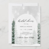 Zauberhafte Winterschneebauer Einladung (Vorderseite)