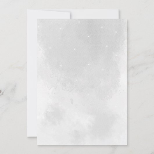 Zauberhafte Winterschneebauer Einladung (Rückseite)