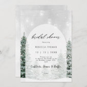 Zauberhafte Winterschneebauer Einladung (Vorne/Hinten)