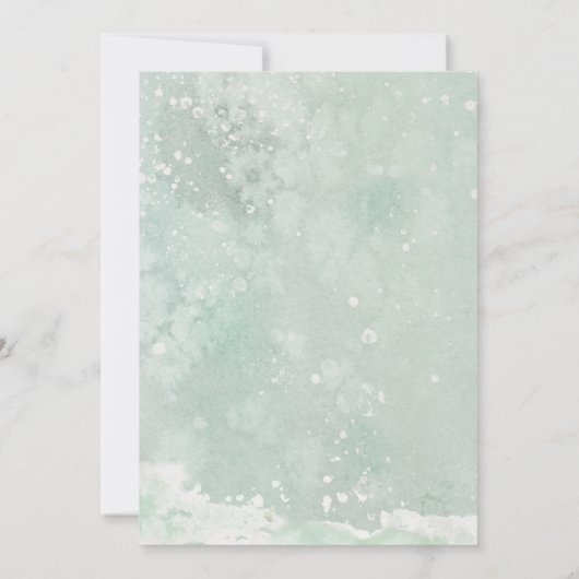 zauberhafte Winterwald Fuchs Babydusche Einladung (Rückseite)