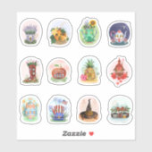 Zauberhafte Wohnraumaufkleber Aufkleber (Blatt)