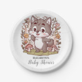 Zauberhafte Wolf-Babydusche Pappteller (Vorderseite)