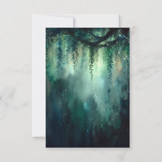 Zauberhafte, zauberhafte Lichter aus dem Wald, Hoc Einladung (Rückseite)