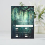 Zauberhafte, zauberhafte Lichter aus dem Wald, Hoc RSVP Karte (Stehend Vorderseite)
