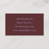 Zauberhafter, Abstrakter Fraktal Name Visitenkarte (Rückseite)