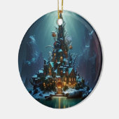 Zauberhafter Atlantis Weihnachtsbaumschmuck Keramik Ornament (Links)