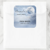 Zauberhafter blauer Himmel mit flatterndem Swans C Quadratischer Aufkleber (Tasche)