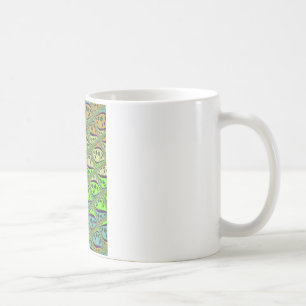 Zauberhafter Eklektischer Garten Karierter Blumenz Kaffeetasse