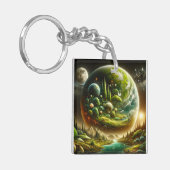 Zauberhafter Fantasieplan mit Himmelskunst Schlüsselanhänger (Vorderseite links)