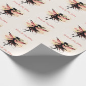 Zauberhafter Fee Silhouette Kindergeburtstag Geschenkpapier (Ecke)