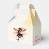Zauberhafter Fee Silhouette Kindergeburtstag Geschenkschachtel (Rückseite)