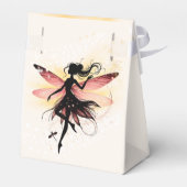 Zauberhafter Fee Silhouette Kindergeburtstag Geschenkschachtel (Rückseite)