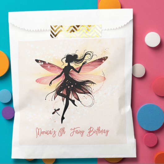 Zauberhafter Fee Silhouette Kindergeburtstag Geschenktütchen