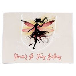 Zauberhafter Fee Silhouette Kindergeburtstag Große Geschenktüte