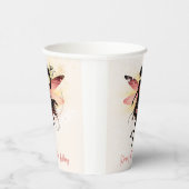 Zauberhafter Fee Silhouette Kindergeburtstag Pappbecher (Rechts)