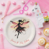 Zauberhafter Fee Silhouette Kindergeburtstag Pappteller (Party)
