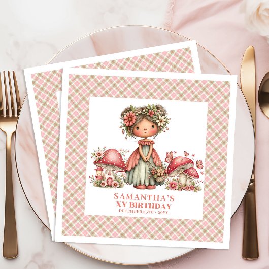 Zauberhafter Feengarten - Whimsical Geburtstagsfei Serviette