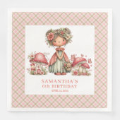Zauberhafter Feengarten - Whimsical Geburtstagsfei Serviette (Vorderseite)