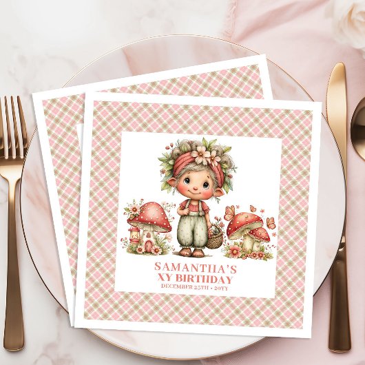 Zauberhafter Feengarten - Whimsy-Birthday-Feier Serviette