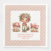 Zauberhafter Feengarten - Whimsy-Birthday-Feier Serviette (Vorderseite)