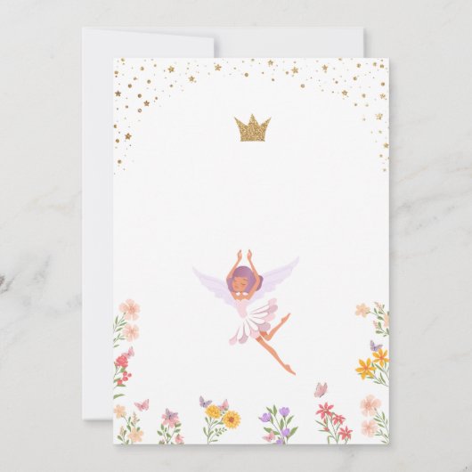 Zauberhafter Gartenlaub Geburtstag Dankeskarte (Rückseite)