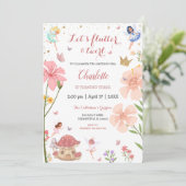 Zauberhafter Gartenlaub Geburtstag Einladung (Stehend Vorderseite)