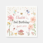 Zauberhafter Gartenlaub Geburtstag Serviette (Vorderseite)