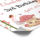 Zauberhafter Gartenwald Geburtstag Willkommen Poster (Ecke)