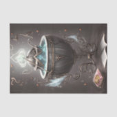 Zauberhafter Glühwürmchen mit alten Zauberbüchern Seidenpapier (Vorderseite)