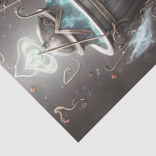 Zauberhafter Glühwürmchen mit alten Zauberbüchern Seidenpapier (Ausschnitt)