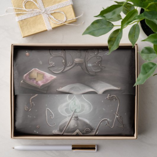 Zauberhafter Glühwürmchen mit alten Zauberbüchern Seidenpapier (Geschenk)