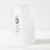 Zauberhafter Halloween-personalisierter Kessel Mattglas Bierglas (Vorderseite Links)