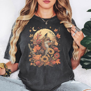 Zauberhafter Herbstfuchs mit Herbstlaub T-Shirt