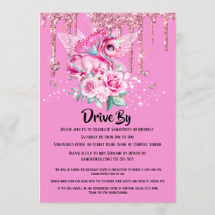 Zauberhafter Märchenschmetterling Glitzer Rosa Ros Einladung