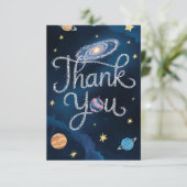 Zauberhafter Pfad - Celestial Dankeskarte (Stehend Vorderseite)