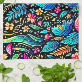 Zauberhafter Pilzwaldtraum Geschirrtuch (Gefaltet)