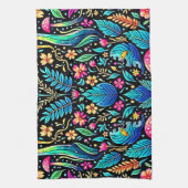 Zauberhafter Pilzwaldtraum Geschirrtuch (Vertikal)