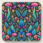 Zauberhafter Pilzwaldtraum Getränkeuntersetzer (Vorderseite)