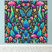 Zauberhafter Pilzwaldtraum Leinwanddruck (Insitu (Holzboden))