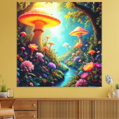 Zauberhafter Pilzwaldtraum Leinwanddruck (Insitu (Wohnzimmer))