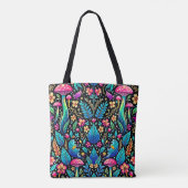 Zauberhafter Pilzwaldtraum Tasche (Rückseite)