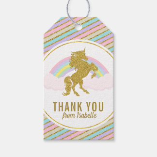 Zauberhafter Regenbogen-Einhorn-Geschenk-Hang-Tag Geschenkanhänger