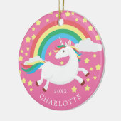 Zauberhafter Regenbogen Einhorn Weihnachtsschmuck (Links)