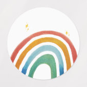 Zauberhafter Regenbogen Etiketten (Design 2)