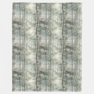 Zauberhafter Rosa Blumengarten Fleecedecke